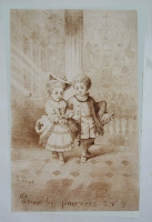 Pour les Pauvres S V P №4 Гравюра (вторая половина XIX века), Франция(?) артикул 2147c.