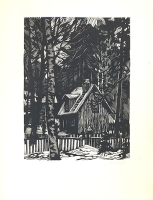 Разлив Линогравюра (вторая половина XX века), Россия артикул 2179c.