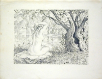 Купальщица Литография 1921 (1922) год, Россия артикул 2187c.